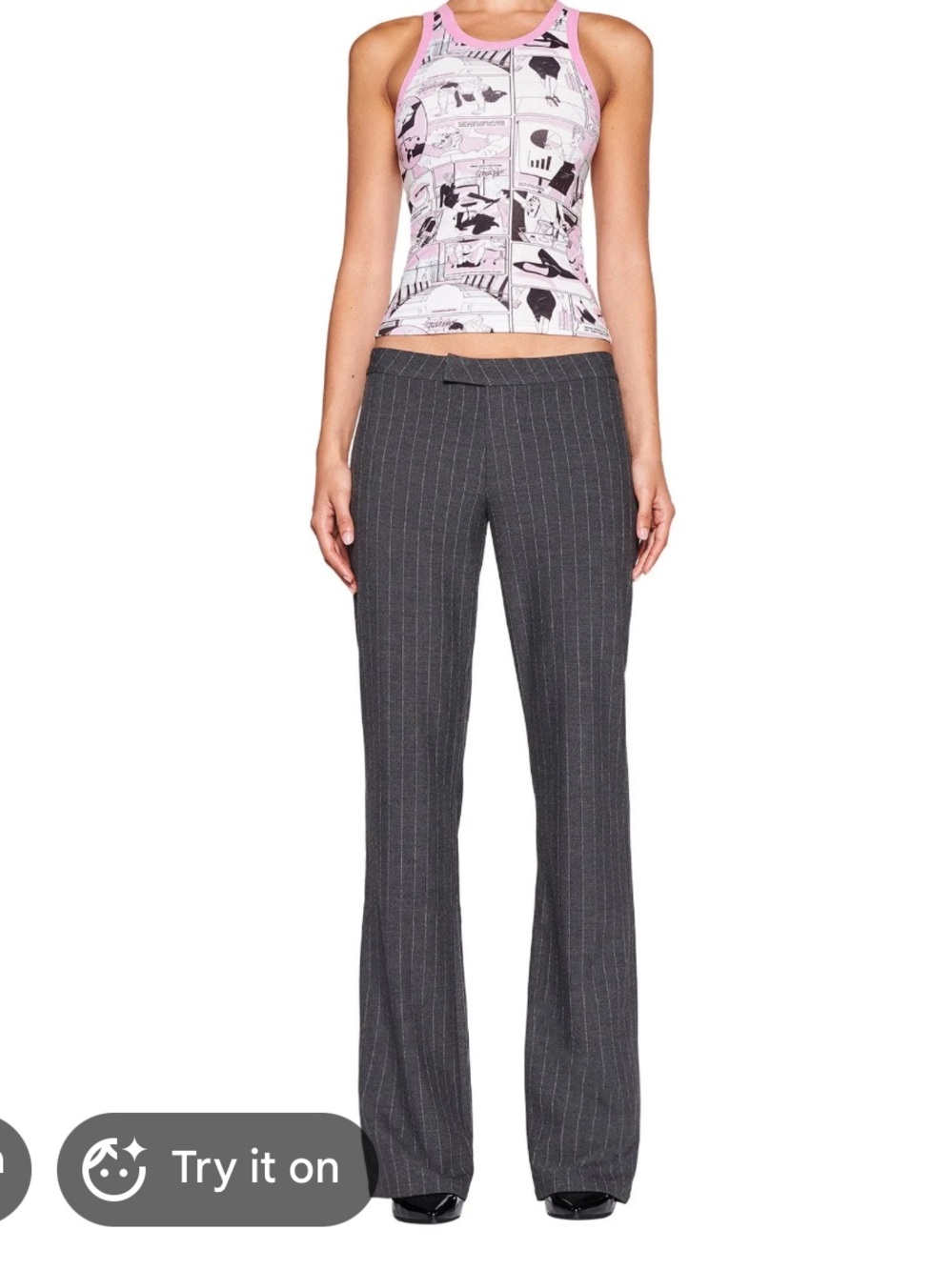 I.AM.GIA Grey Pinstripe Boot-Cut Marrion Pants